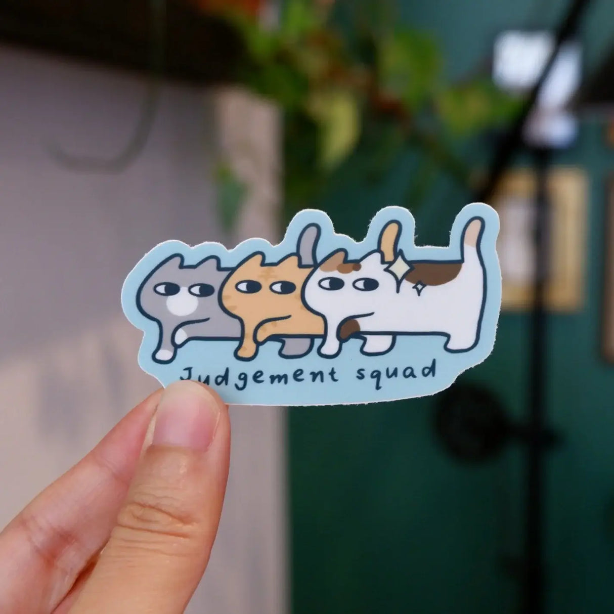 Shooley - Cat Judgement Squad Vinyl Sticker