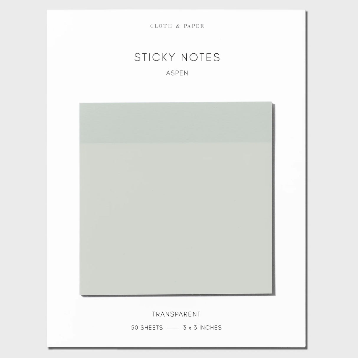 Cloth & Paper - Transparent Sticky Notes | Aspen