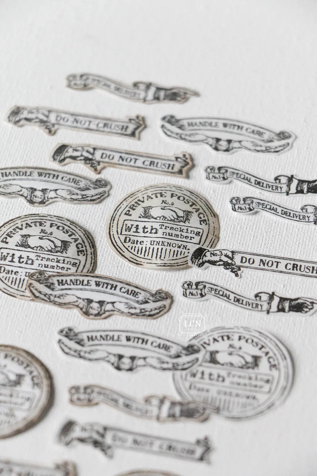 LCN Wooden Stamp - Postal Sign Set 3