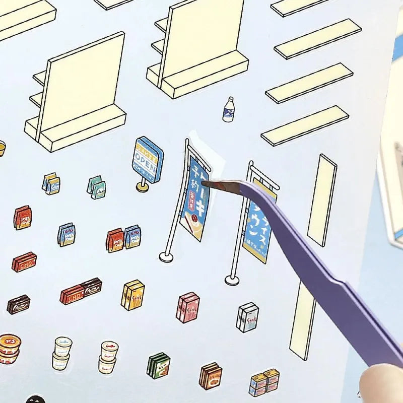 BGM Diorama 2.5D Sticker - Convenience Store