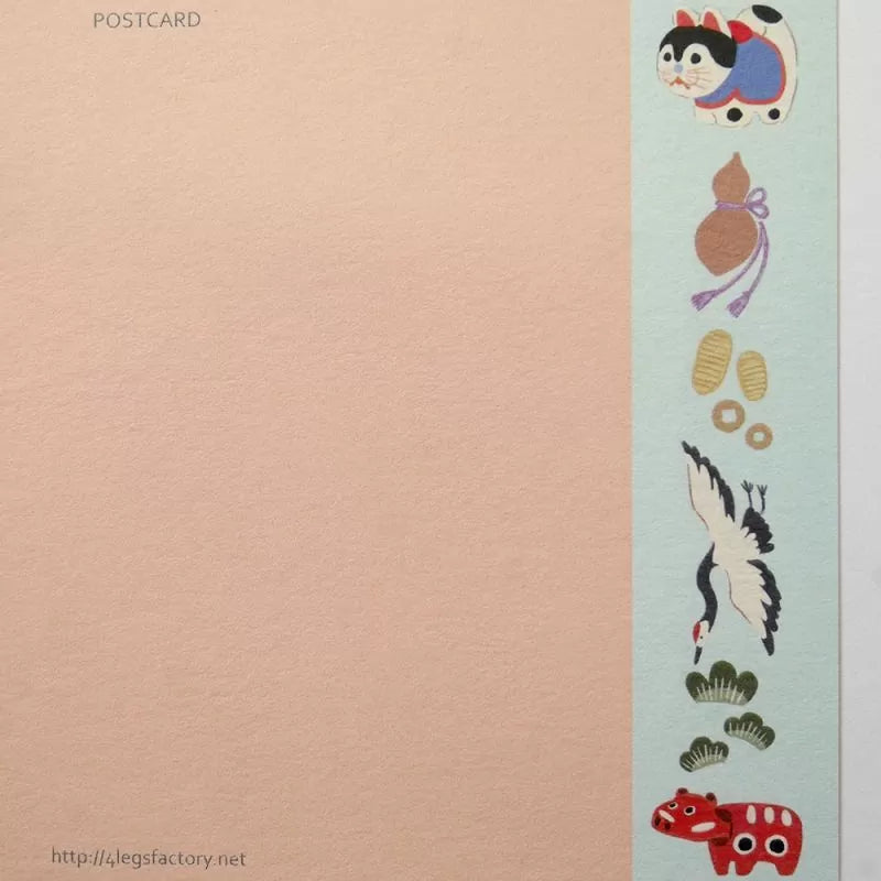4legs Postcard - Cat in Picture Book Maneki-neko