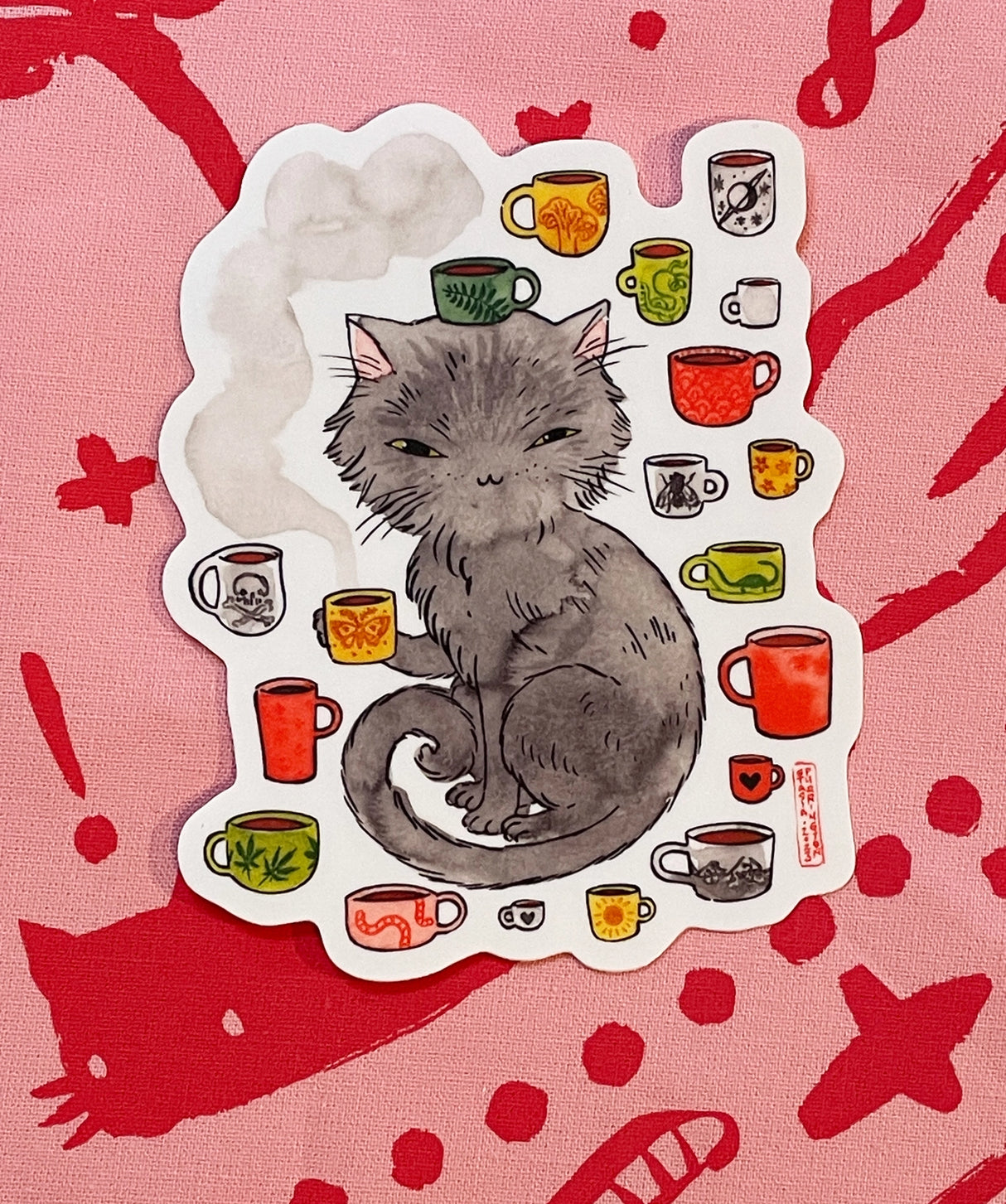 So Many Cups! Vinyl Sticker