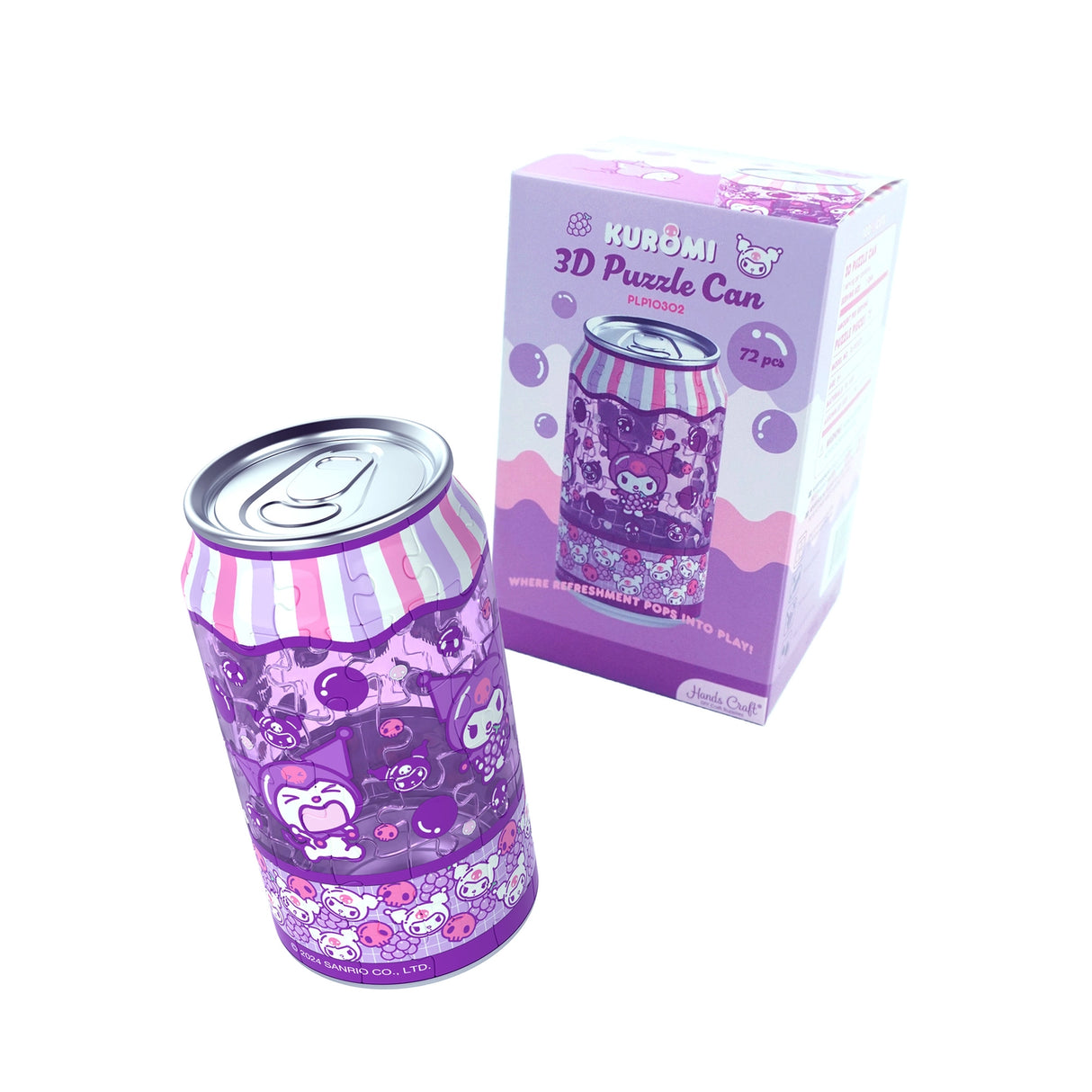 Create something truly unique with the Kuromi 3D Jigsaw Puzzle, designed in the shape of a fun and colorful soda can! This eye-catching puzzle features the mischievous and edgy Kuromi, complete with vibrant colors and bold details that make it an exciting challenge for puzzle lovers. Once you've assembled your soda can, it can be used to store small items, like office supplies, trinkets, or little collectibles. It also doubles as a quirky pencil holder.