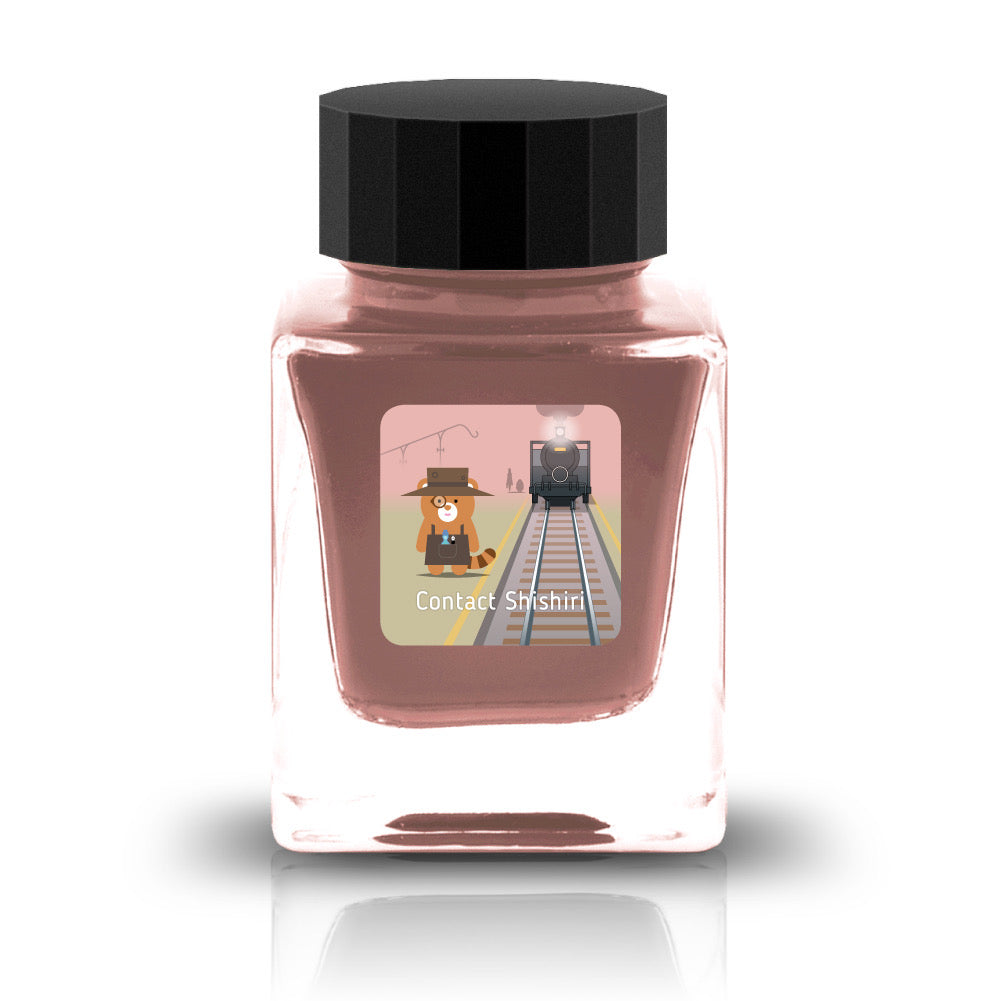 The Three-Year Anniversary Contact Collection features rich, vibrant colors with a smooth writing experience and fascinating characteristics such as shimmer and scent. The “Super” inks contain iridescent shimmer particles that shift color with the light, while the scented inks add a sensory twist to your writing. Please note that scented inks may feather when a large amount is applied—using fountain pen–friendly paper is recommended for the best results.