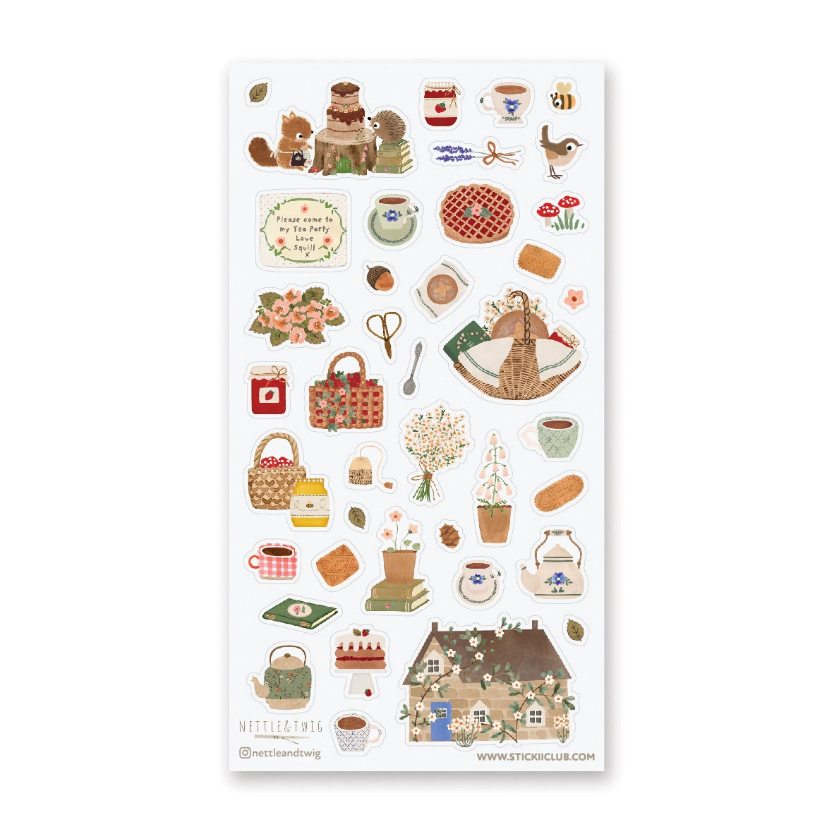 STICKII - Woodland Tea Party Sticker Sheet