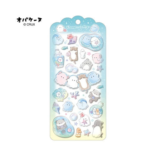 Obakenu Drop Jelly Puffy Sticker Sheet - Floating