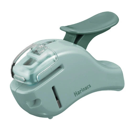 Kokuyo Stapleless Stapler Harinacs Compact Alpha 5 Sheets - Blue Green