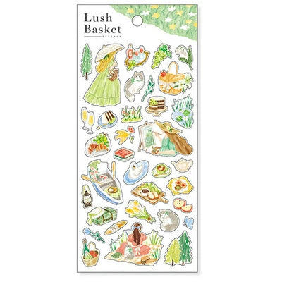 Mind Wave Lush Basket Sticker Sheet - Green