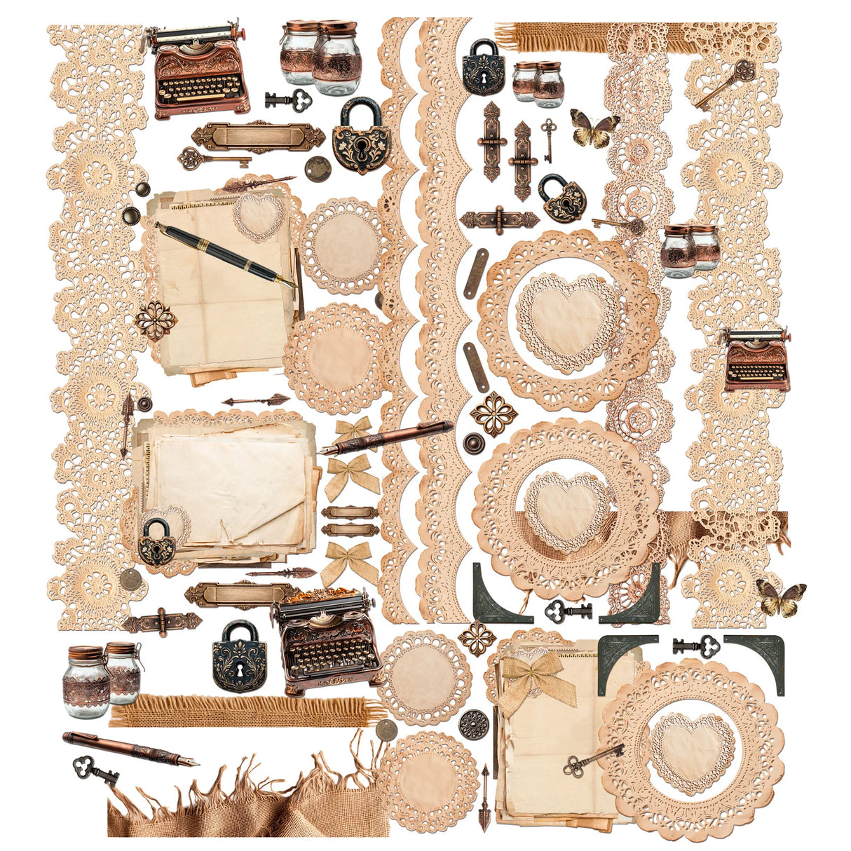 Unlock a treasure trove of nostalgia with Dennis Bruton’s Laser Cut Ephemera collection. This unique assortment transforms vintage charm into intricate, modern crafting elements.
Dive into a world where the past meets the precision of the present. Inside, you’ll find beautifully detailed laser-cut pieces featuring