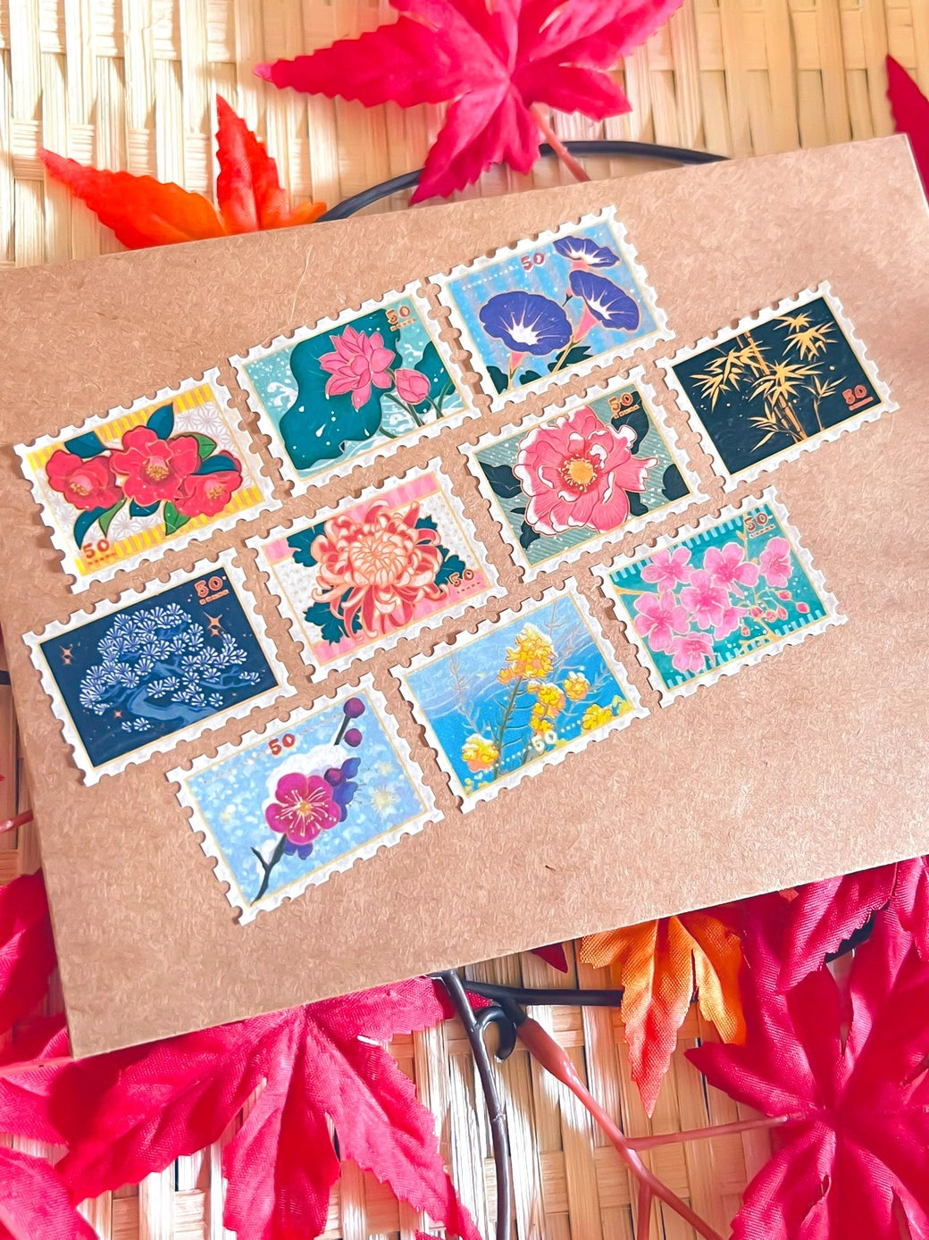 Pegushi Washi Tape - Botanical Stamp