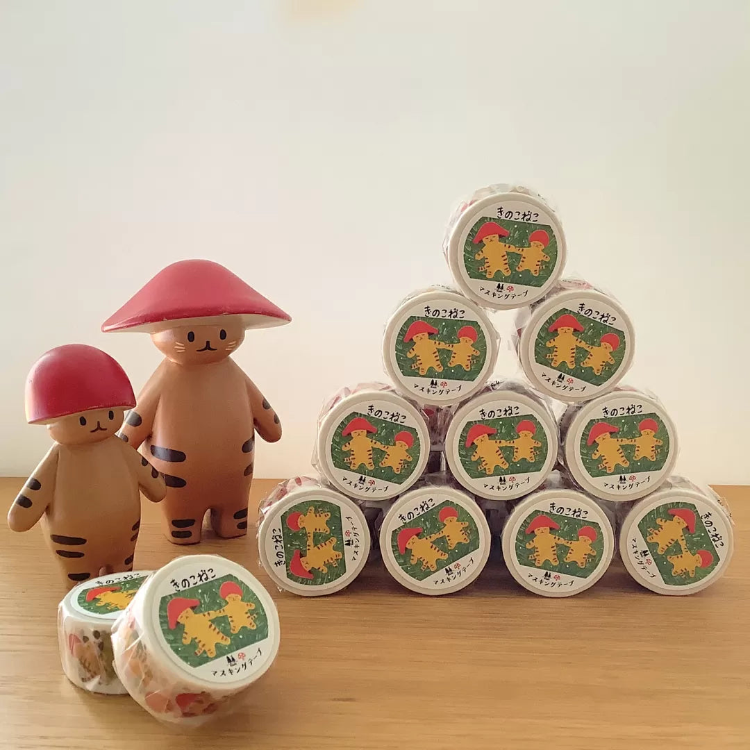 This charming washi tape features twelve adorable mushroom cat illustrations making it a must‑have for cat lovers and stationery fans alike. Each little mushroom cat has its own personality, making the tape fun to use as a continuous border or cut into individual accents.
24mm x 7m
Includes 1 roll of washi tape
Made in Japan