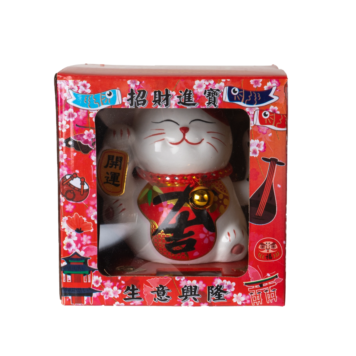 Urban Tokyo - 5 Inch Tall Solar Powered Lucky Cat with Movable Arm
Size: 5"H
Material: Ceramic