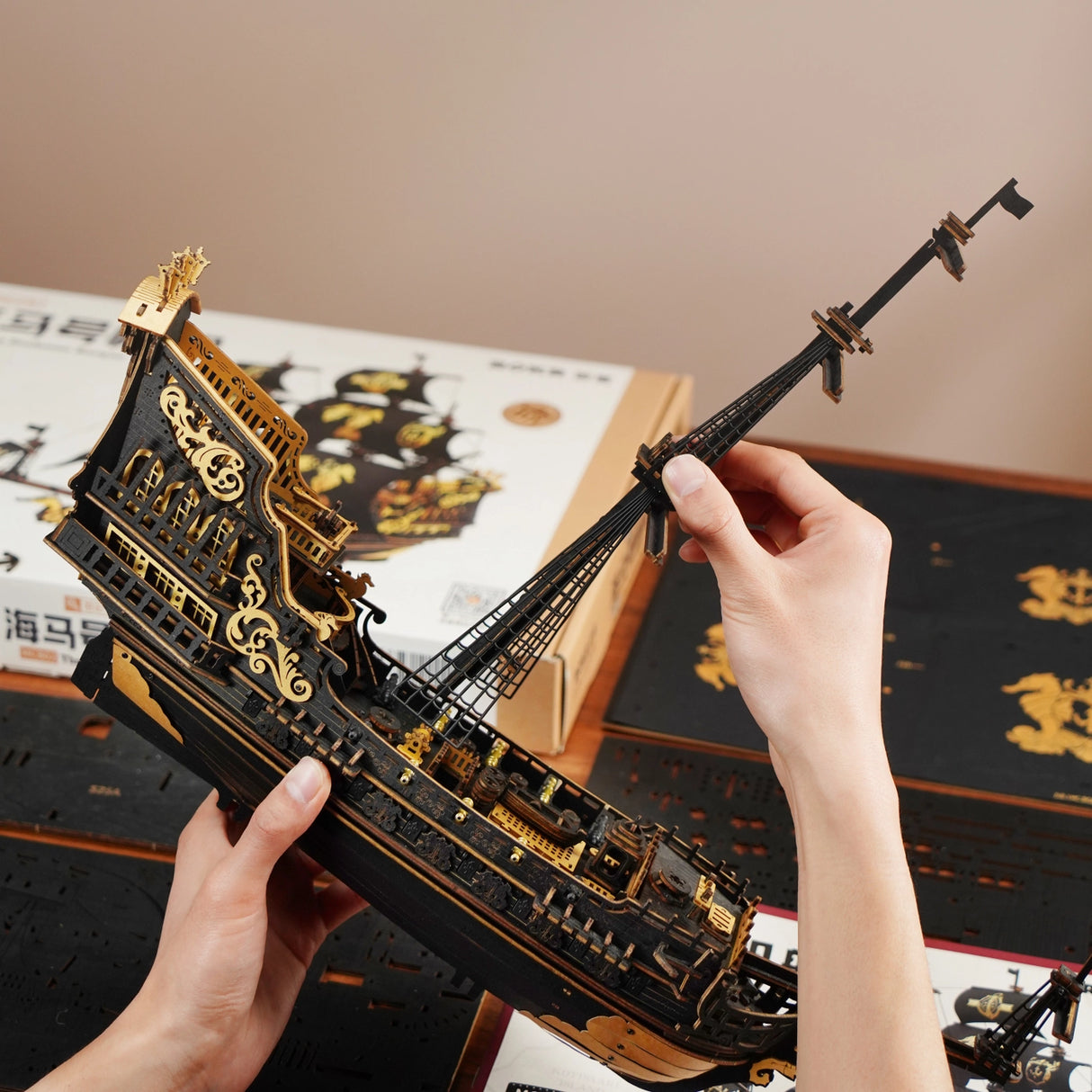 Diy Wooden Puzzle: the Seahorse Barque