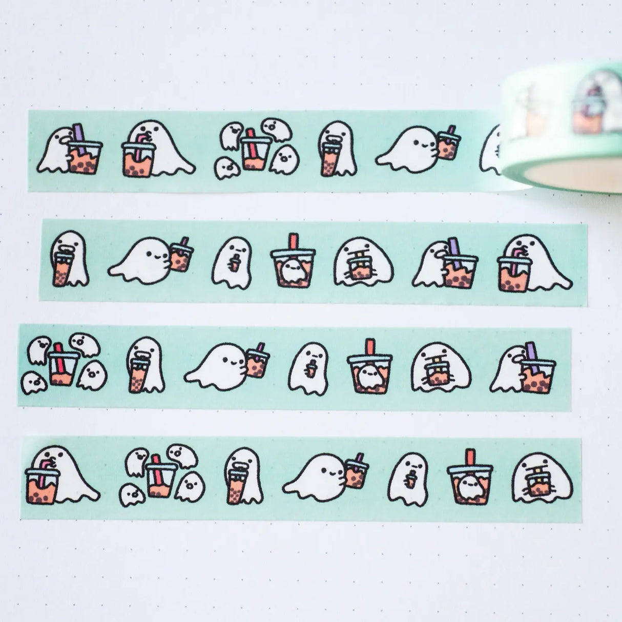 Robot Dance Battle - Boba Ghosts Washi Tape