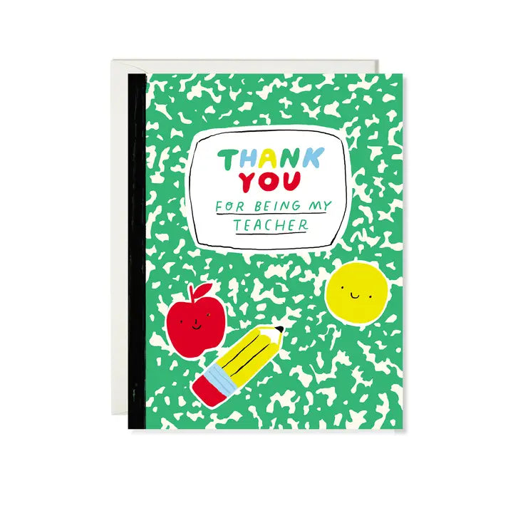 Karen Schipper - Notebook Teacher Thanks Card