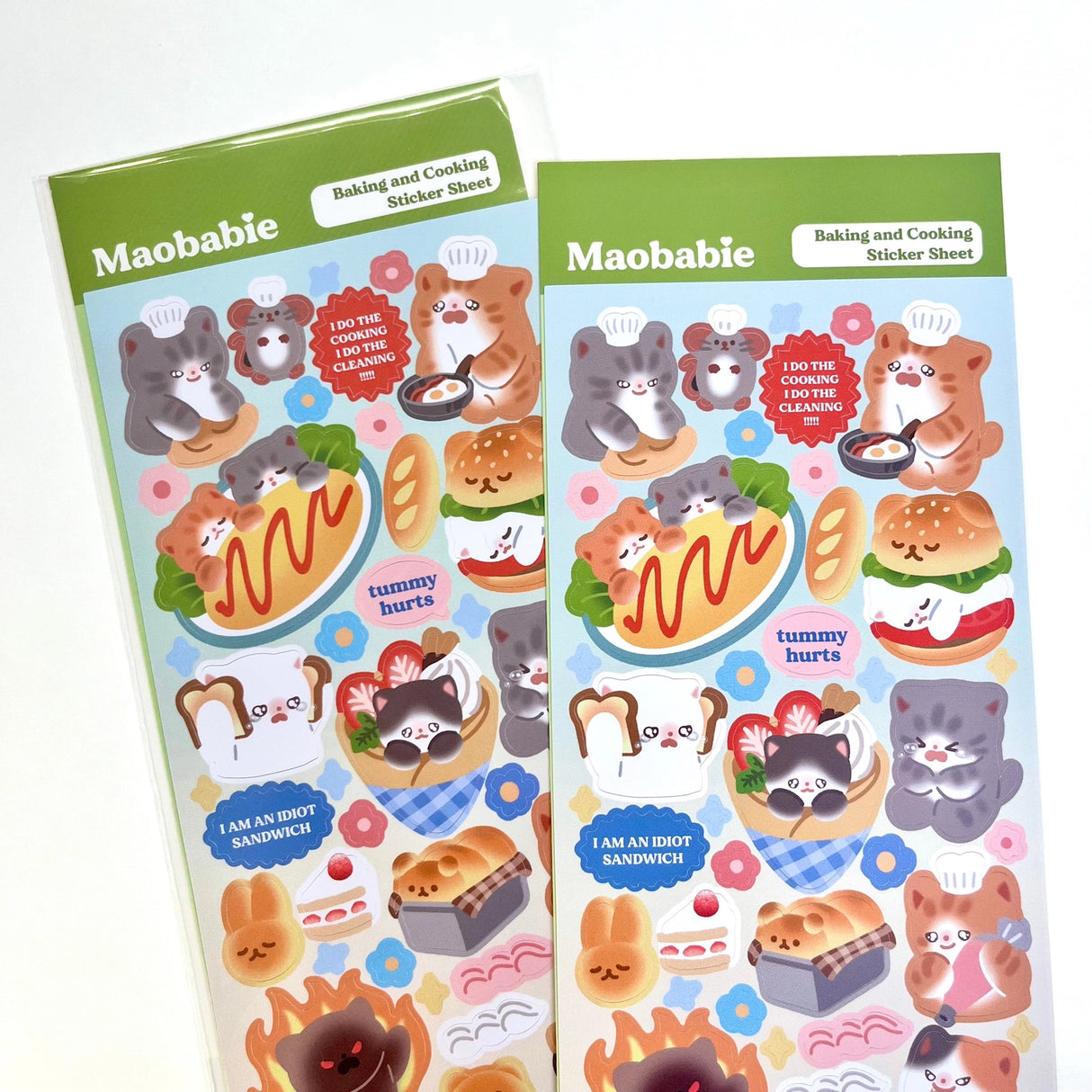 Maobabie Sticker Sheet - Cooking and Baking Kitties