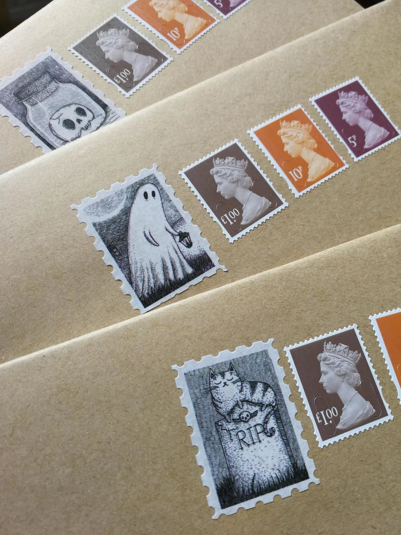 Jon Turner Illustration - Spooky Stamps Art Washi Tape