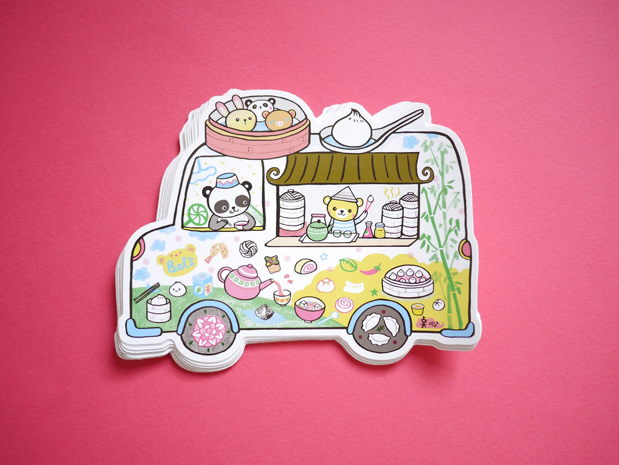 Bel’s Art World Vinyl Sticker - Dim Sum Truck