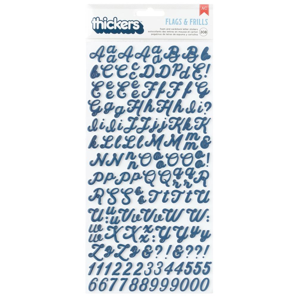 American Crafts Flags And Frills Thickers Stickers 308/Pkg