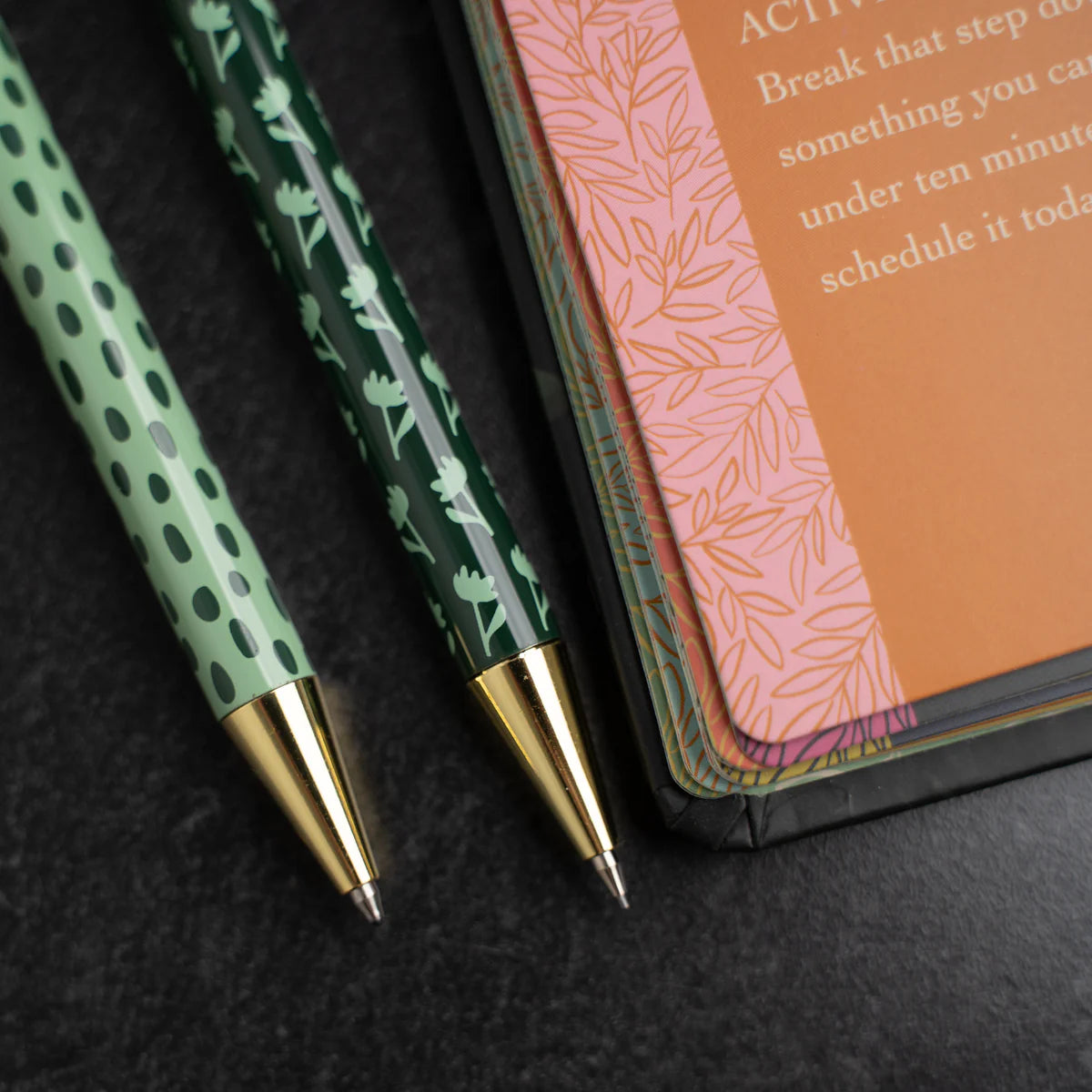 Nurture your creativity with the Flourish Self Care Box, a beautifully curated collection designed with mental wellness in mind. Designed with intention, this box brings together everything you need to begin (or return to) a meaningful creative practice.
Inside you will find:
A5 Bloom & Grow Notebook: featuring a full cover printed abstract floral design, hand stamped with gold foil accents on a vegan leather cover.
Writing Set: including a 0.5mm Ballpoint Pen and Mechanical Pencil with Eraser, both emb