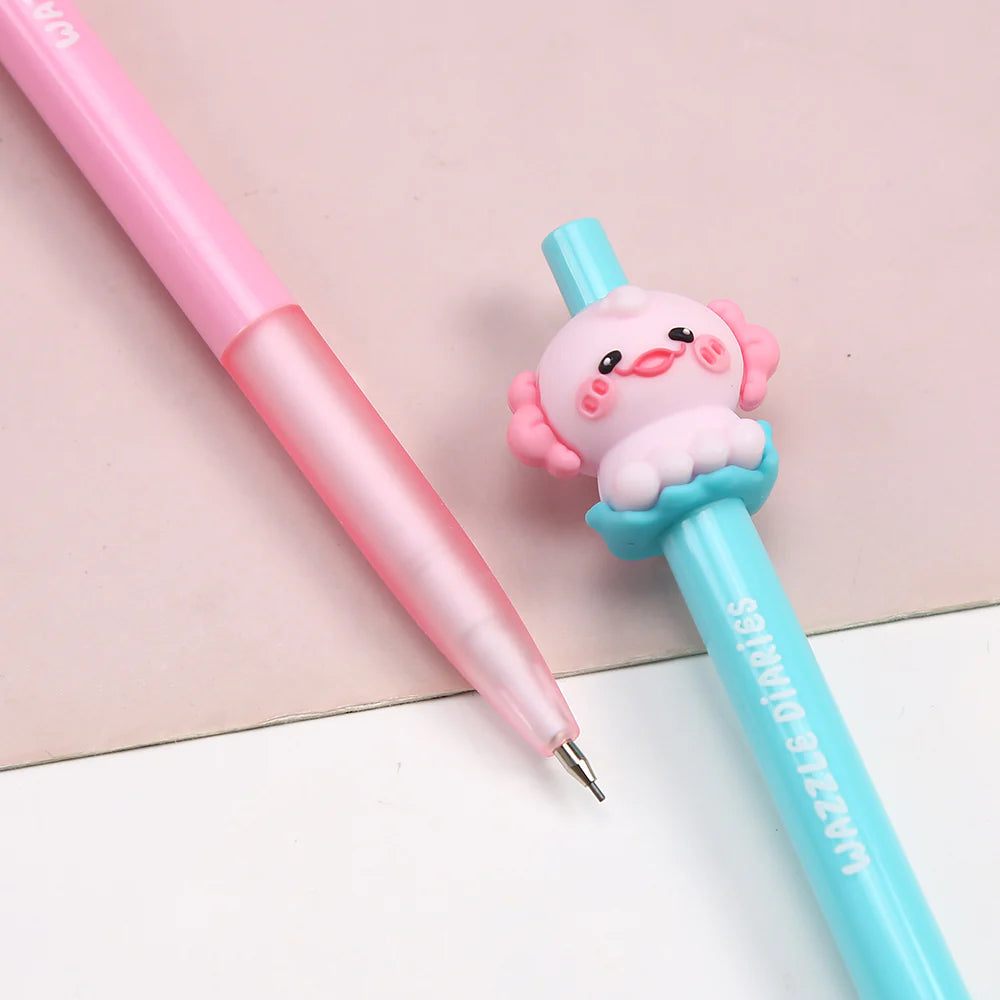 These cute axolotl gel pens are perfect for planning, for work, home, desk or for school. They will be a beautiful addition to your pen collection!
• 0.5mm Gel Ink
• Black Ink
• Writes very smoothly
• Measures approx. 6" - 7"
• Includes 1 pen, we will send one random color/design