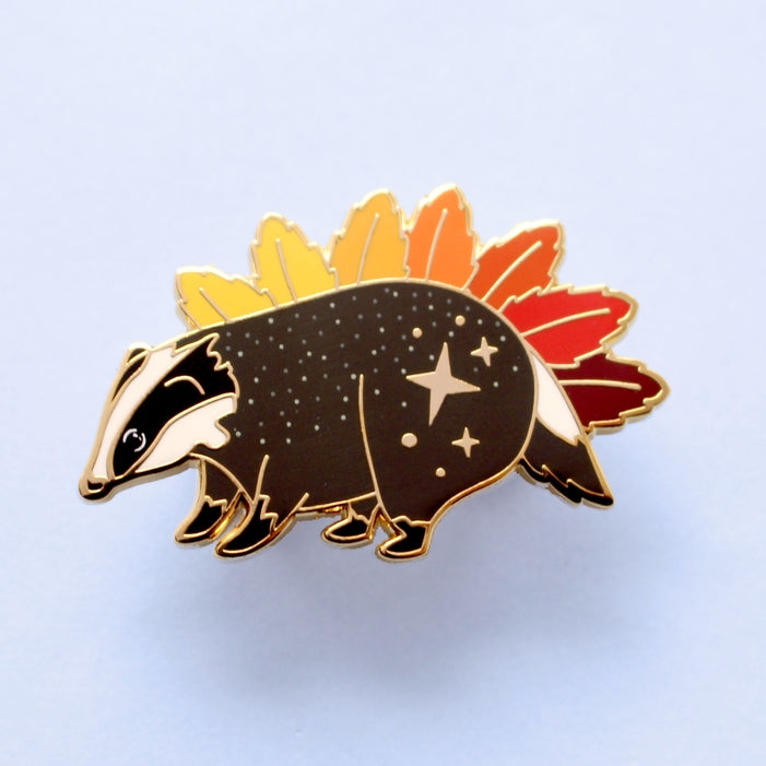 Glitter Punk - Badger Enamel Pin – Autumn Fall Collection