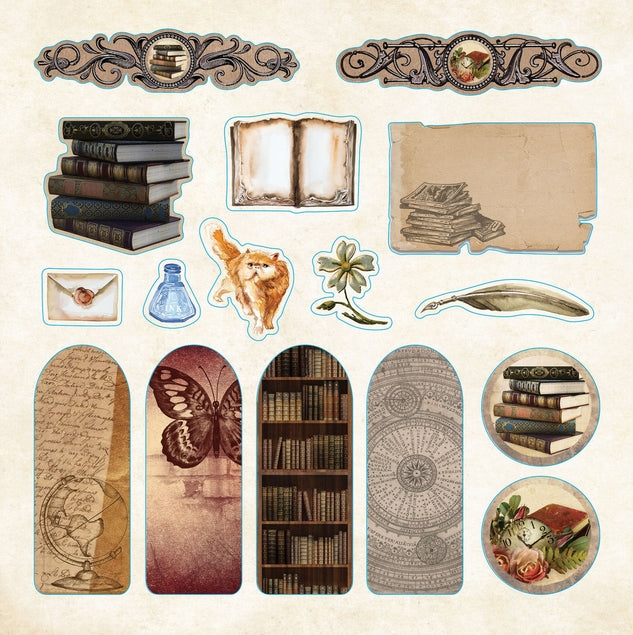 Libro de pegatinas efímeras de Bibliophelia