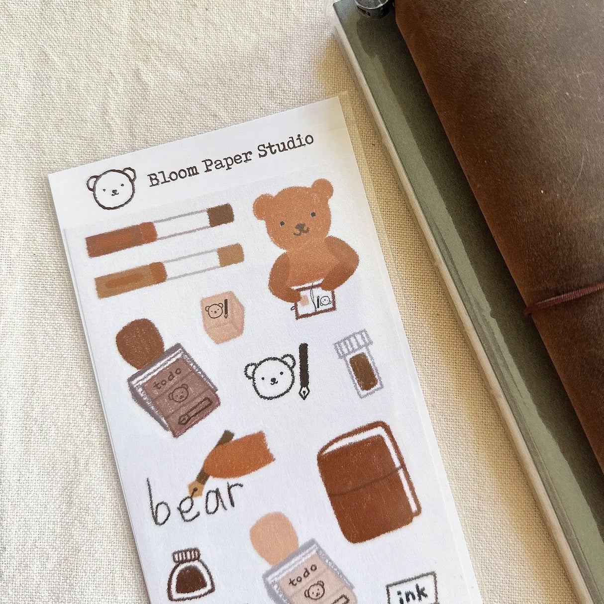 Beary cute doodles! These Bear character stickers are hand drawn by me and can be used on their own or in addition with any spread!
Made with:
- washi sticker paper
- 7"x3.27"
Note: Colors on screen may appear slightly different on paper. By purchasing, you have acknowledged reading this disclaimer.