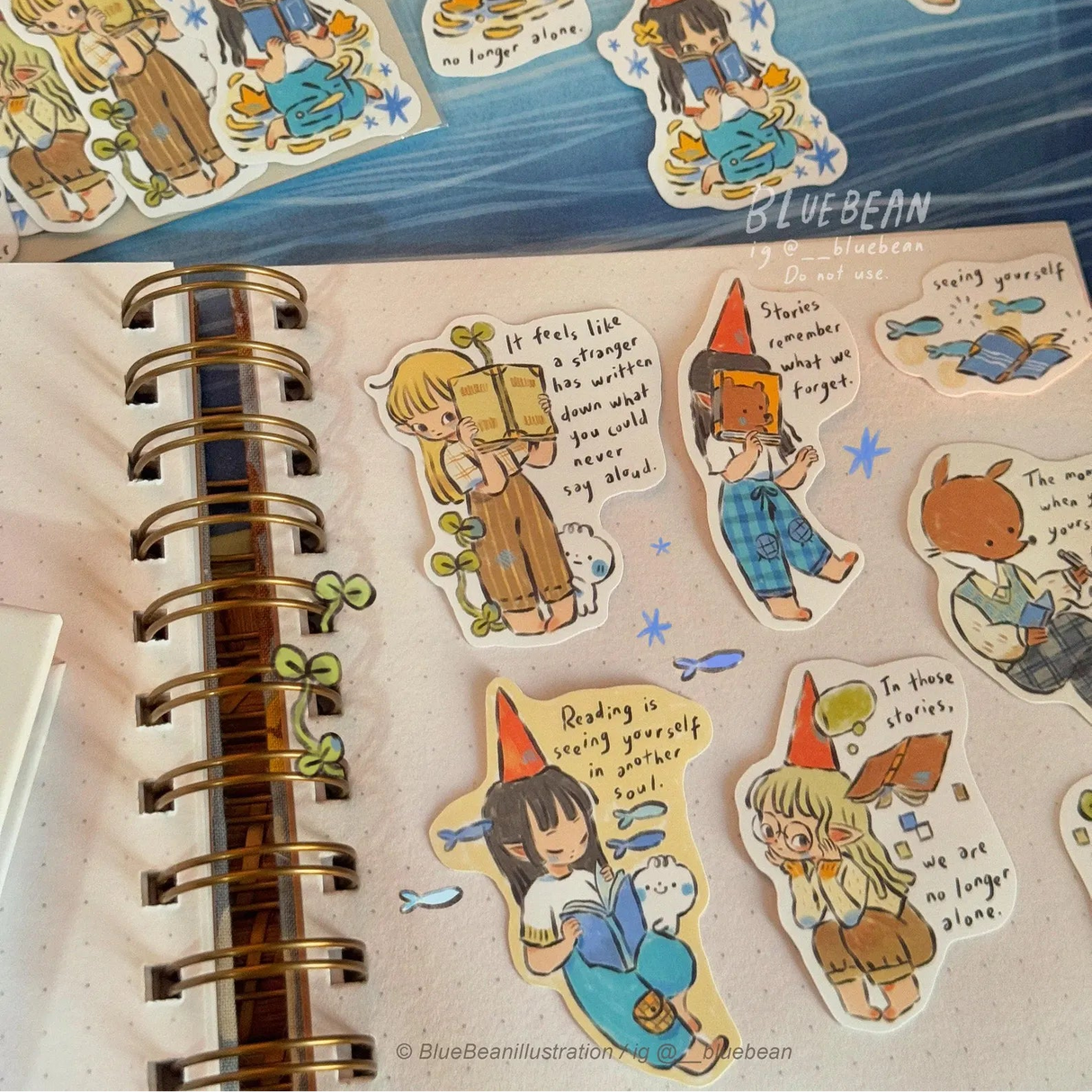Printed on soft matte paper stickers.
For indoor use, not waterproof or scratch-proof.
Perfect for book journals, annotations, penpal letters, or simply celebrating the magic of being a book lover.
10-piece journaling sticker pack.˚ ༘ *
Full collection with hand-written quote designs.