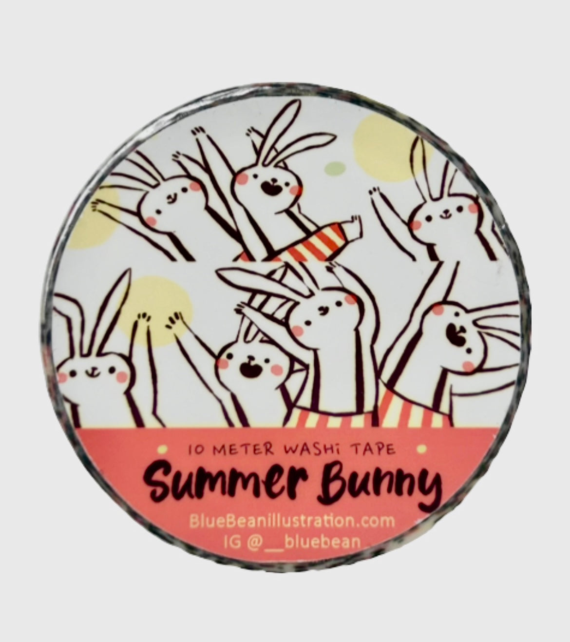 BlueBean Summer Bunny Washi Tape
Here is where whimsical illustrations and delightful goodies come to life. Add a touch of artistry to your world.
Washi Tape featuring artwork from Blue Bean Illustrations
20mm x 10m
Comes with one washi tape