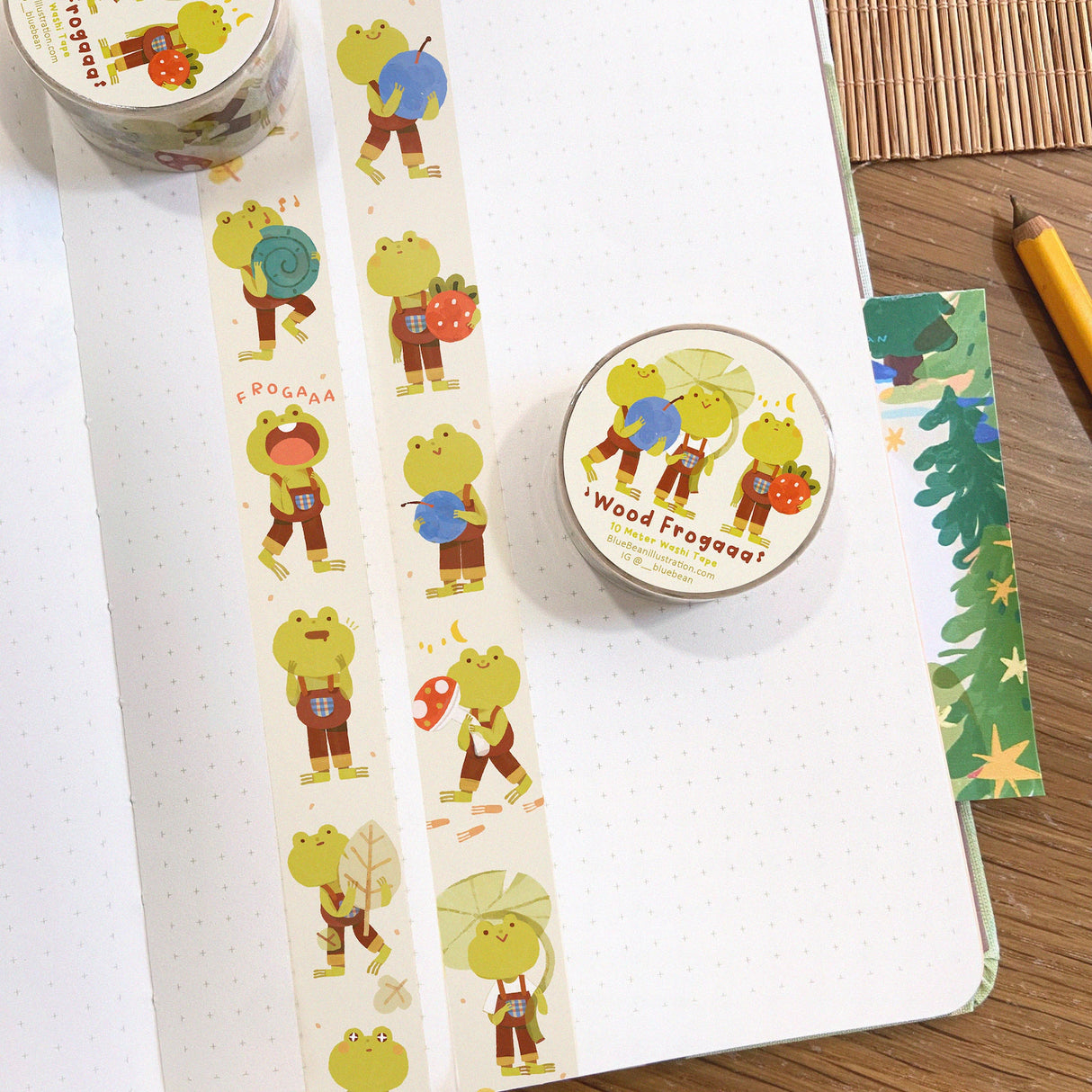 Here is where whimsical illustrations and delightful goodies come to life. Add a touch of artistry to your world.
Washi Tape featuring artwork from Blue Bean Illustrations
20mm x 10m
Comes with one washi tape