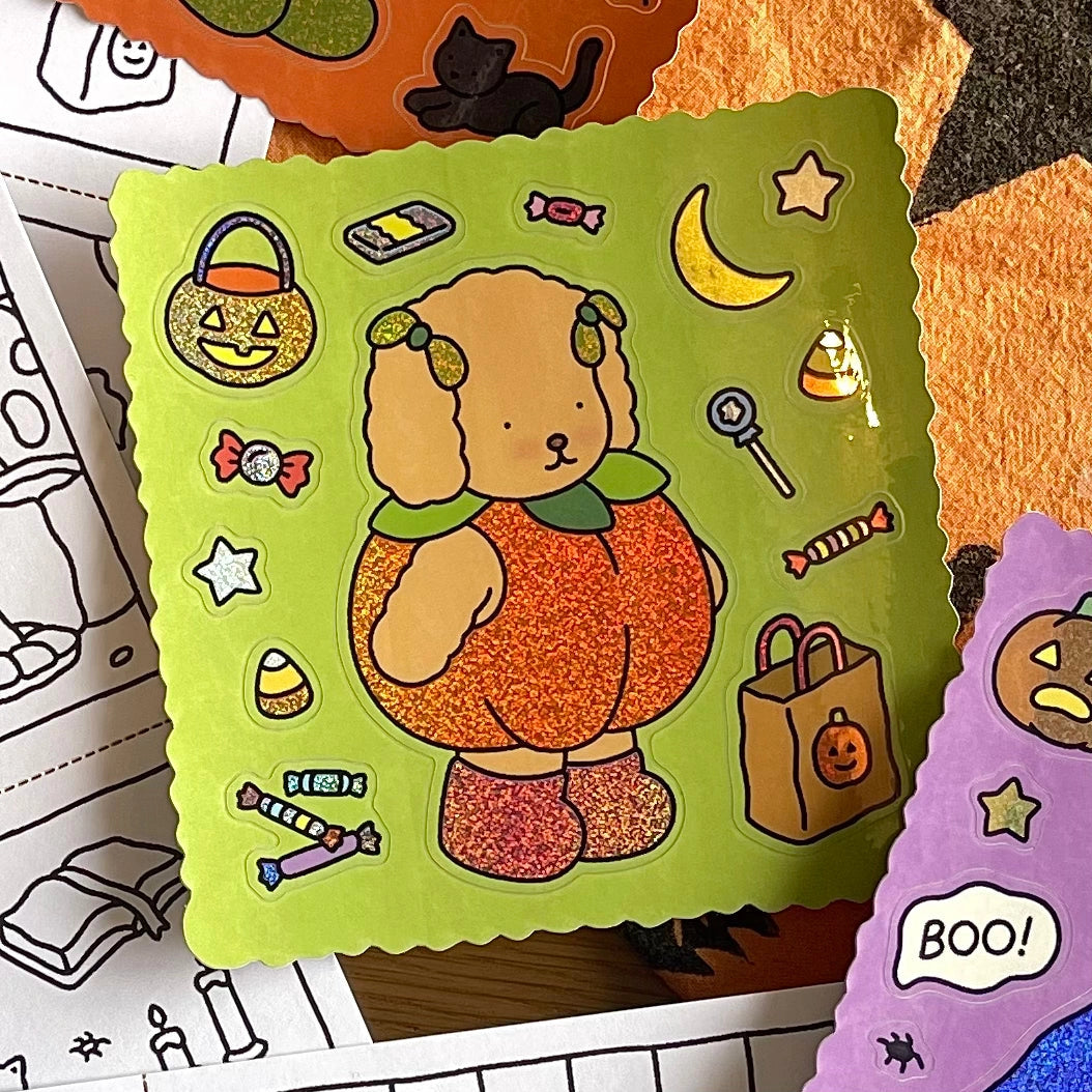 Bobbie Goods Sticker Sheet - Pumpkin Puppy
Momo is a perfect pumpkin! 🧡