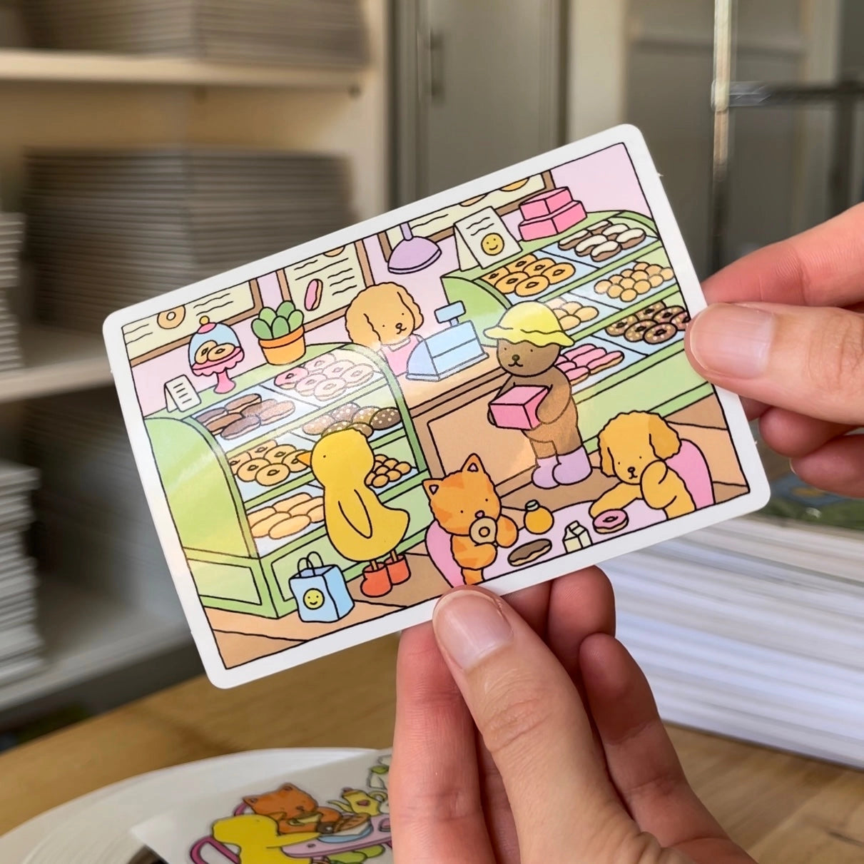 Bobbie Goods Vinyl Sticker - Donut Shop
1 vinyl sticker
Weatherproof
Gloss finish
Approximately 4.25" x 3"