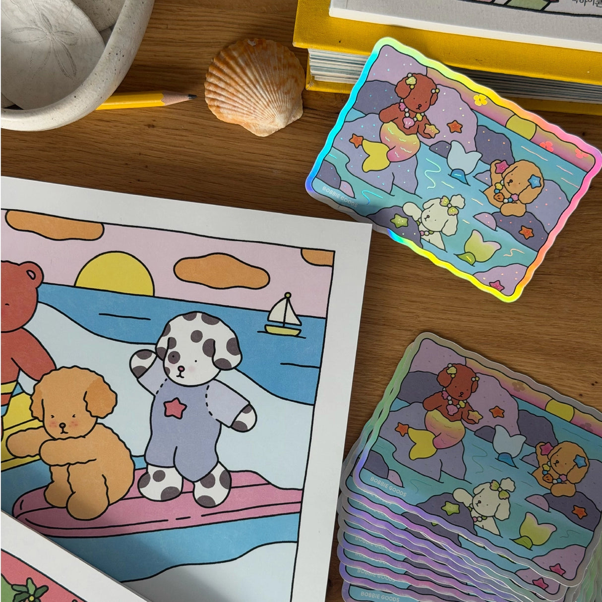 Bobbie Goods Vinyl Sticker - Mermaid Lagoon
1 vinyl sticker
Weatherproof
Gloss finish
Approximately 4.5" x 3"