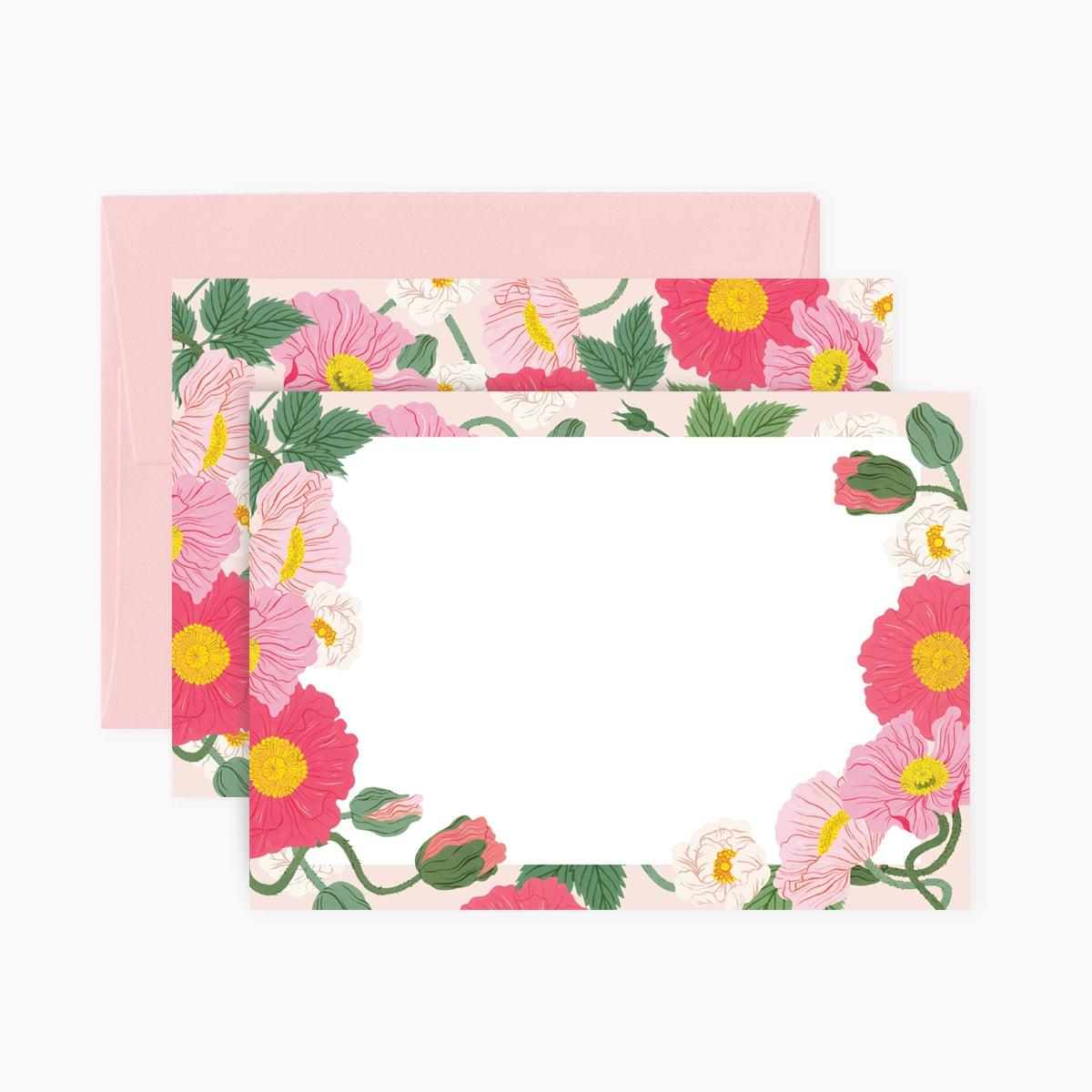 Botanica Paper Co. Poppies A6 Notecards | Set of 4