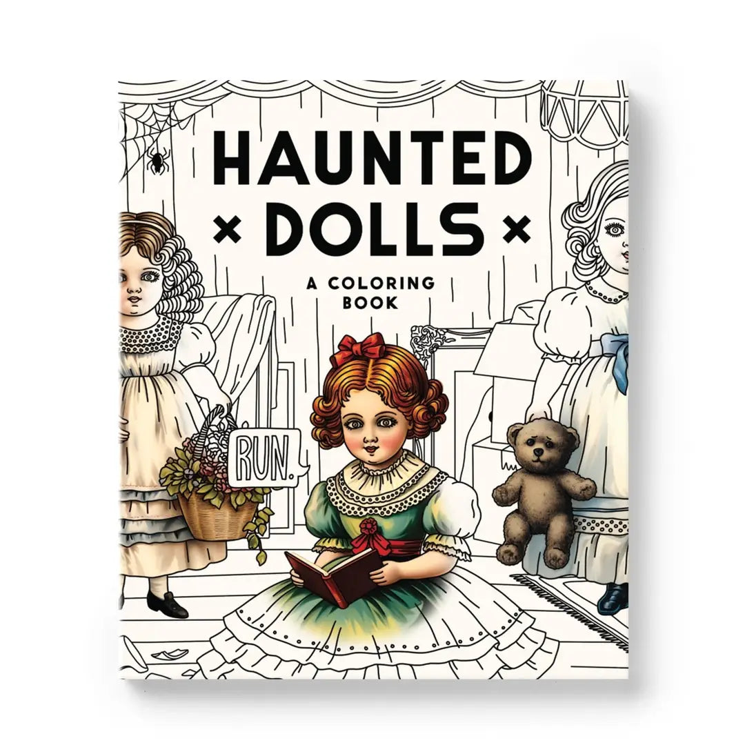 Eighty pages of haunted dolls staring back at you while you color them in. Ideal for people who find regular coloring books a little too cheerful. Each illustration is detailed enough to keep you busy, unsettling enough to explain your taste in décor. Good for beginners, great for people who already own too much gothic art. Makes an excellent gift for someone you understand completely.