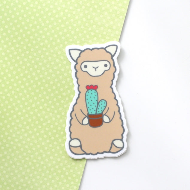 Last Chance! Cactus Alpaca Vinyl Sticker