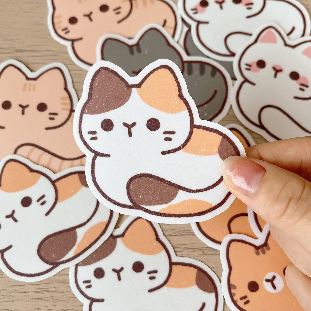 Cherry Rabbit - Cat Loafs Calico Cat Sticker