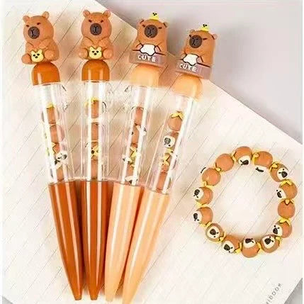 These cute capybara gel pens are perfect for planning, for work, home, desk or for school. They will be a beautiful addition to your pen collection!
• 0.5mm Gel Ink
• Black Ink
• Writes very smoothly
• Measures approx. 6" - 7"
• Includes 1 pen, we will send one random color/design