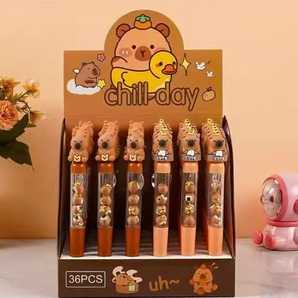 These cute capybara gel pens are perfect for planning, for work, home, desk or for school. They will be a beautiful addition to your pen collection!
• 0.5mm Gel Ink
• Black Ink
• Writes very smoothly
• Measures approx. 6" - 7"
• Includes 1 pen, we will send one random color/design