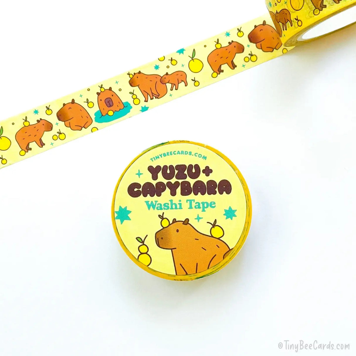 Tiny Bee Cards - Capybara & Yuzu Washi Tape