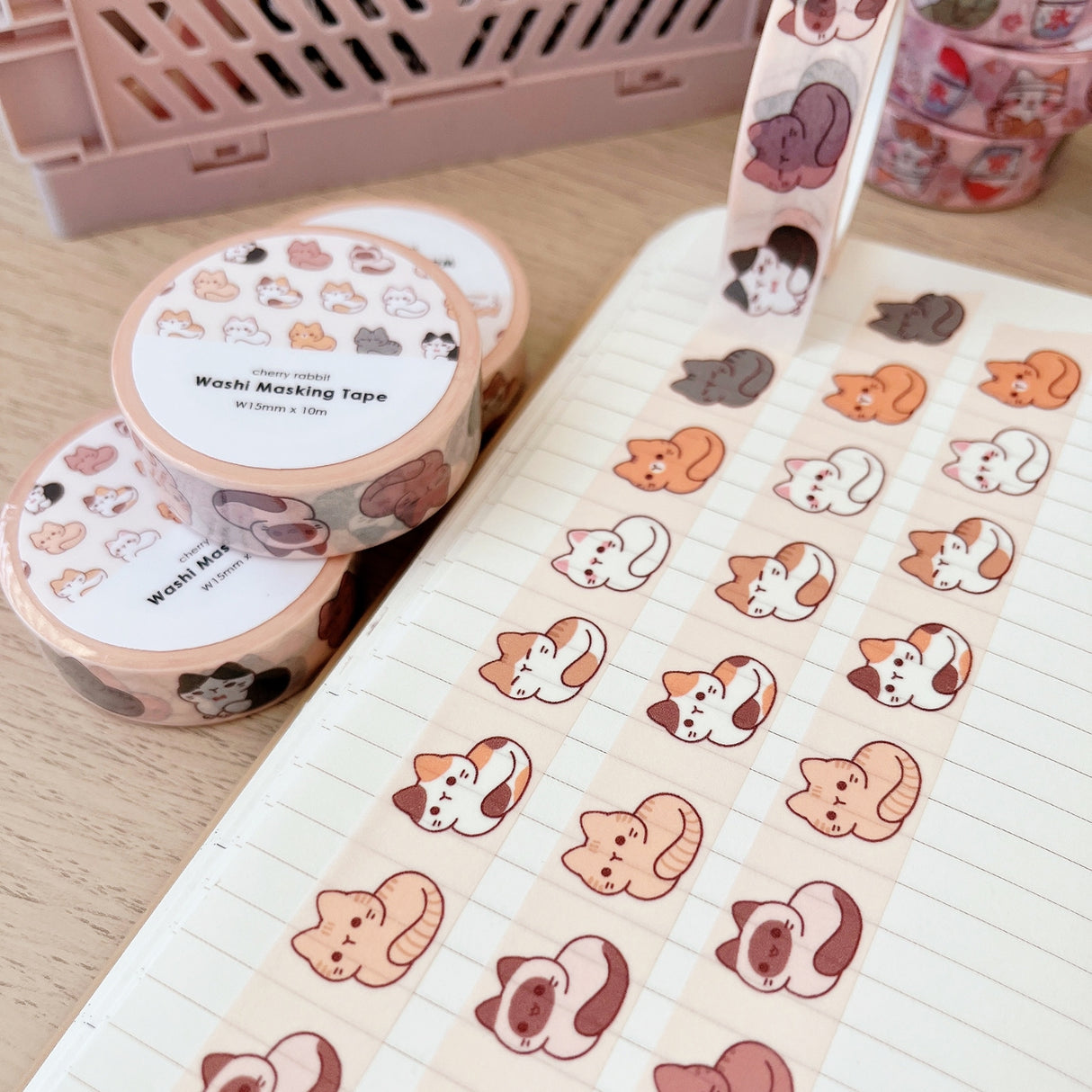 Cherry Rabbit - Cat Loafs Washi Tape