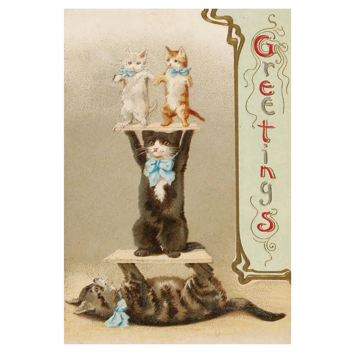 A set of fifty beguiling, funny, and artistic feline postcards selected from the incomparable collection of the Victoria and Albert Museum.
Bringing together fifty of the V&A’s most adorable, stylish, and charming cats, this boxed postcard set features a wide range of art styles, from the Edwardian eccentricity of Louis William Wain to the whimsy of early Victorian Christmas cards, and from the fish-stealing strays of sixteenth-century genre painting to the sophisticated felines of 1920s Paris.
Includ