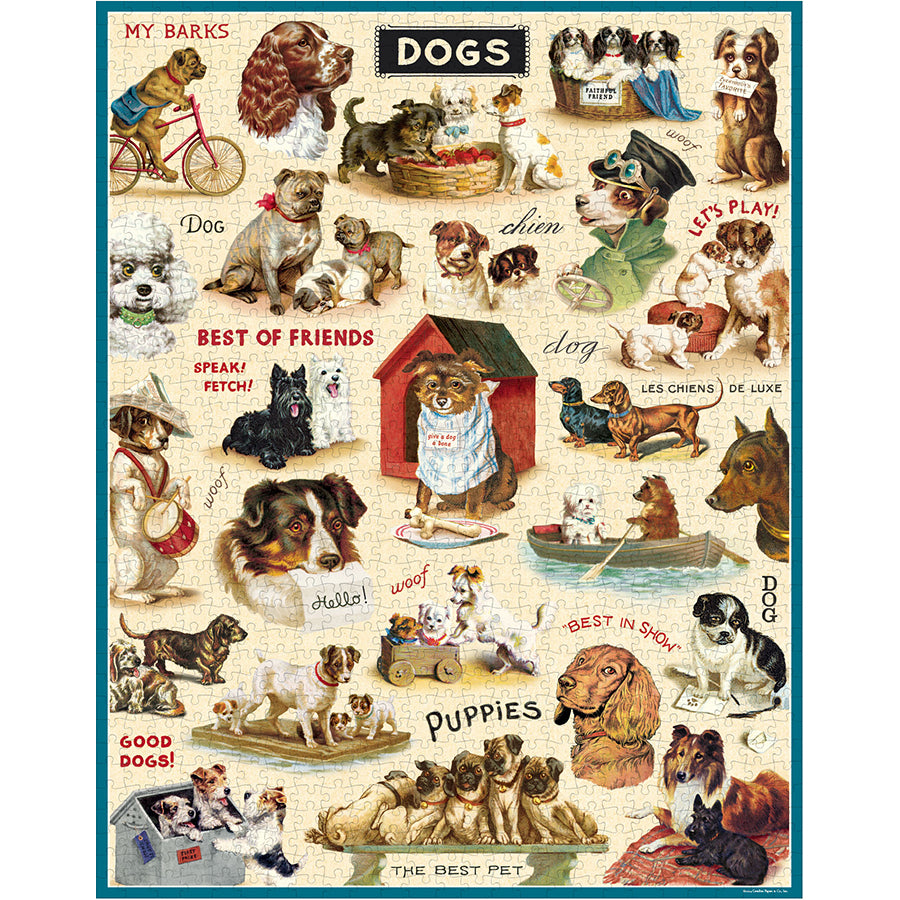 Cavallini & Co 1,000 Piece Puzzle - Vintage Dogs