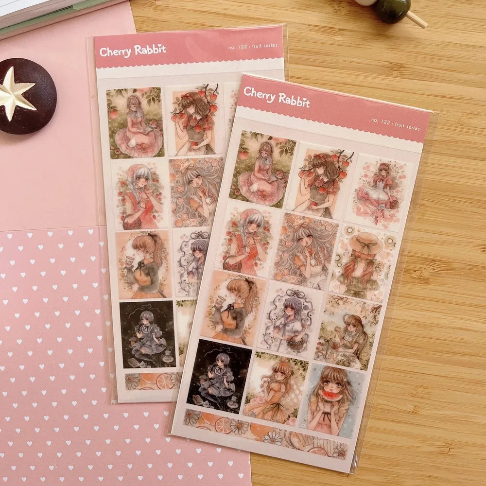 Clear transparent sticker sheet! Decorate your planner / diary with these watercolor illustrations of fruit girls πππππβ¨
Kiss cut sticker sheet (stamp style)
1 sheet
Sheet size: 9 x 18 cm
Material: Clear PET