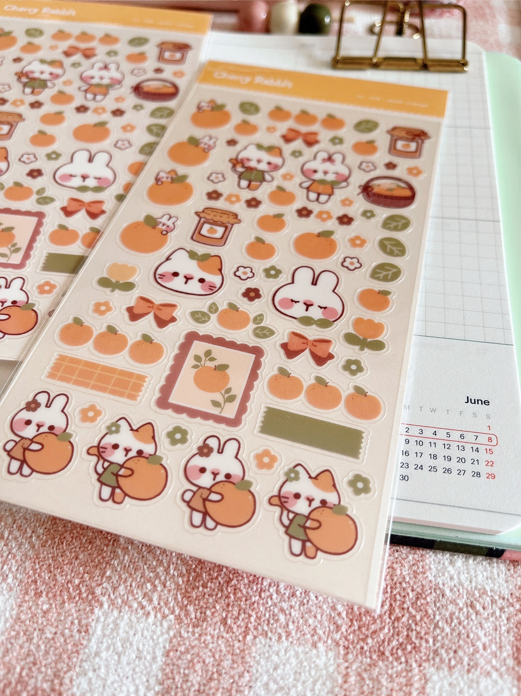 Cherry Rabbit - Sweet Orange Sticker Sheet