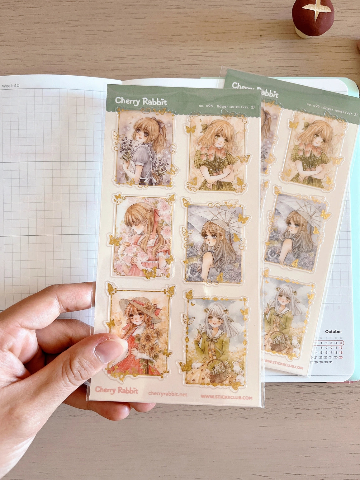 Cherry Rabbit - Flower Series 2 Sticker Sheet