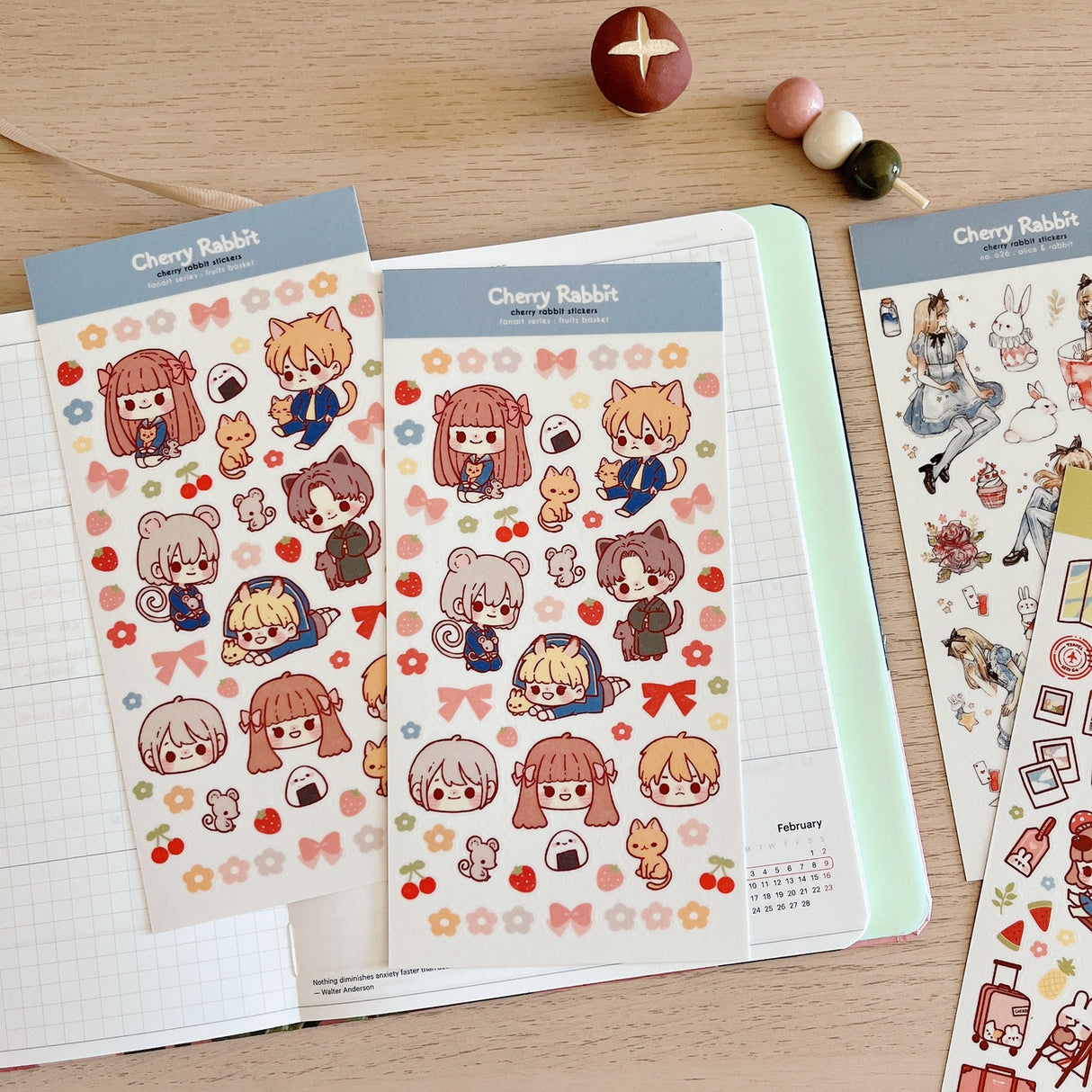 Cherry Rabbit - Fruits Basket Sticker Sheet