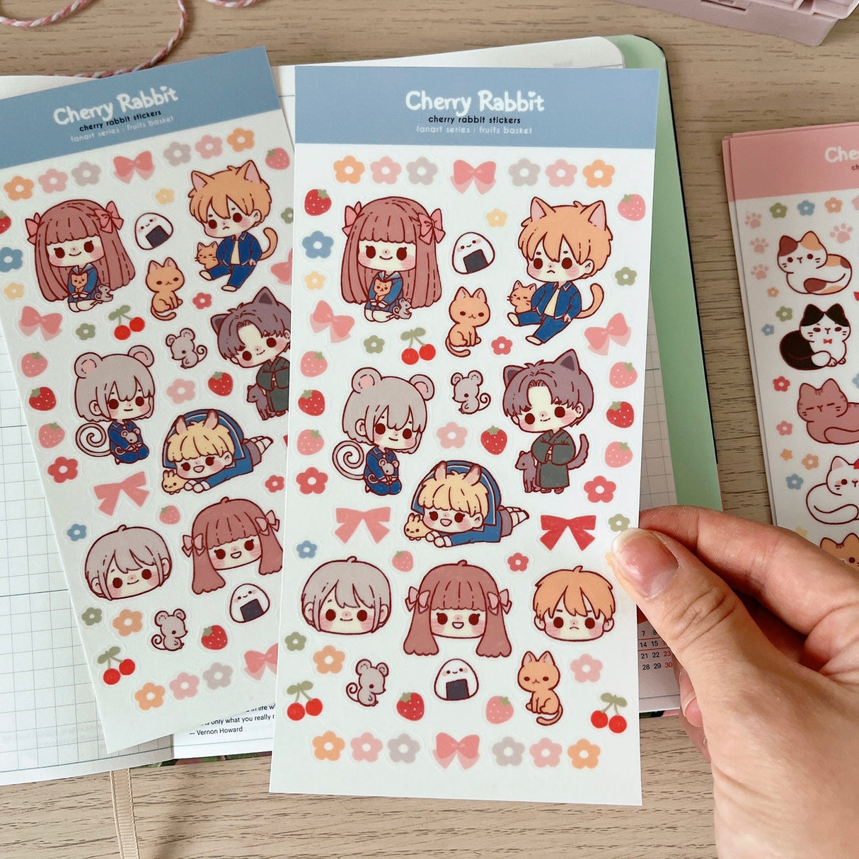 Cherry Rabbit - Fruits Basket Sticker Sheet