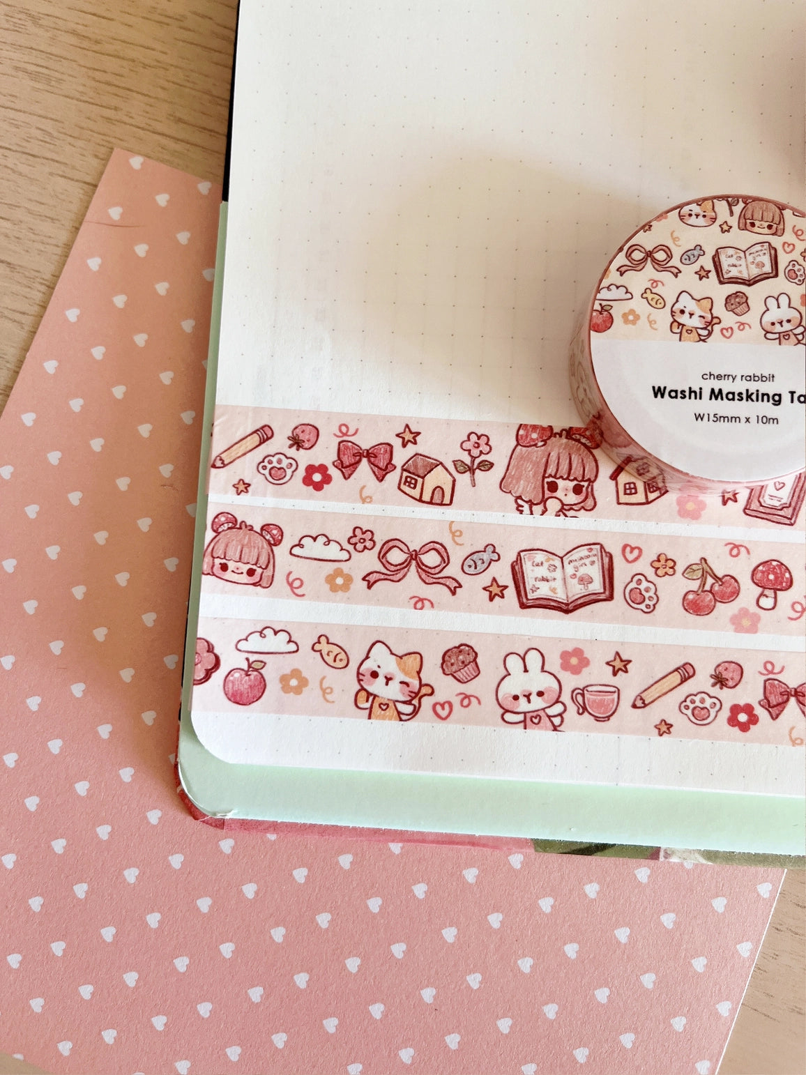 Cherry Rabbit - Sketch Doodles Washi Tape